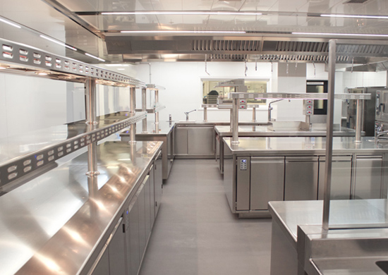 Hygienic Commercial Kitchen Food Preparation